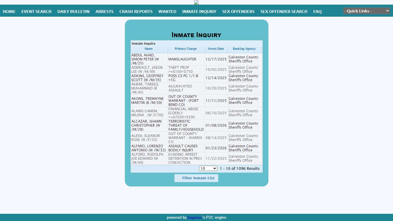 Galveston County Sheriff's Office P2C